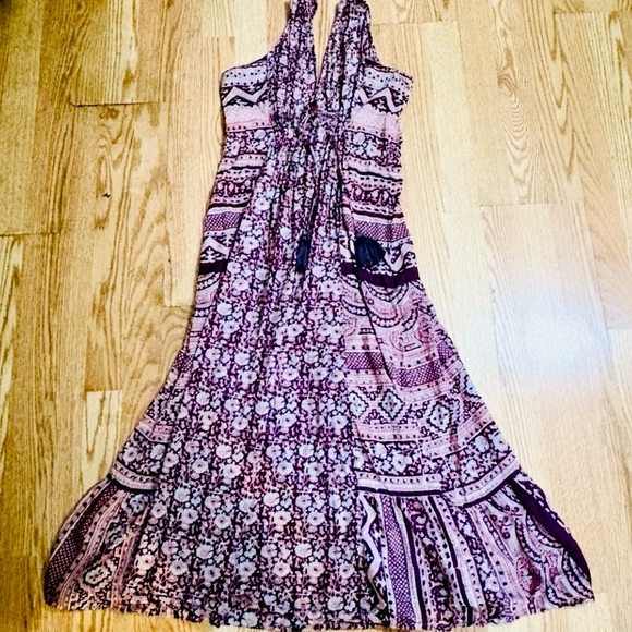 NATURAL LIFE Dresses & Skirts - NATURAL LIFE Purple and Pink Bohemian Maxi Dress Size XS